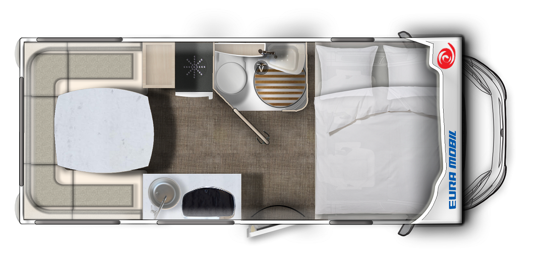 Plan d'un camping-car.