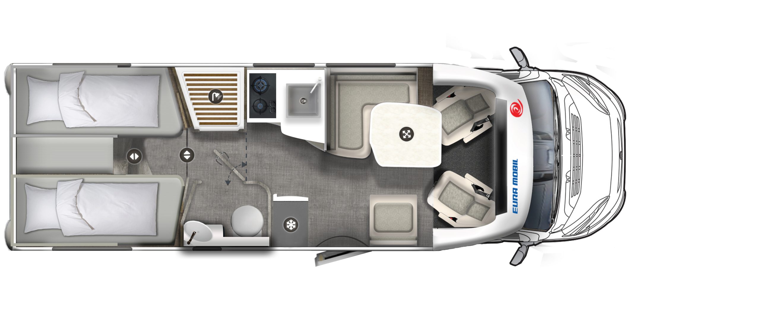 Plan d'un camping-car.