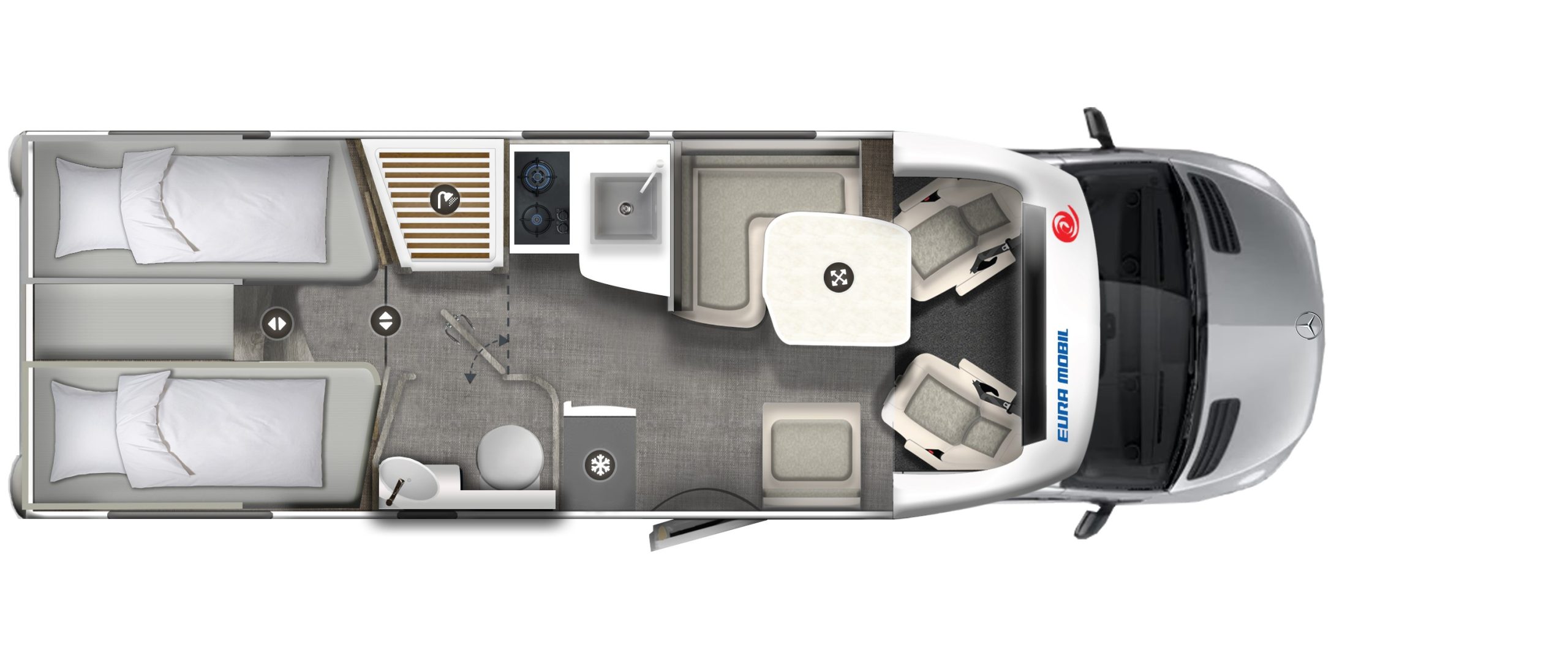 Plan d'un camping-car.