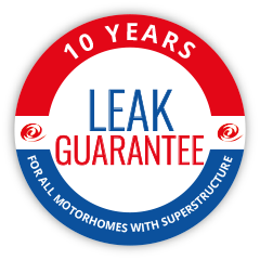 10 years leak guarantee for all motorhomes with superstructure