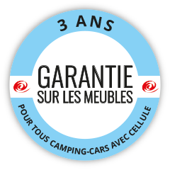 3 ans garantie sur les meubles pour tous camping-cars avec cellule