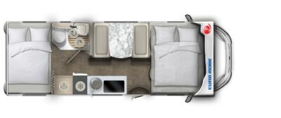 Plan d'un camping-car.