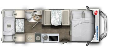 Plan d'un camping-car.